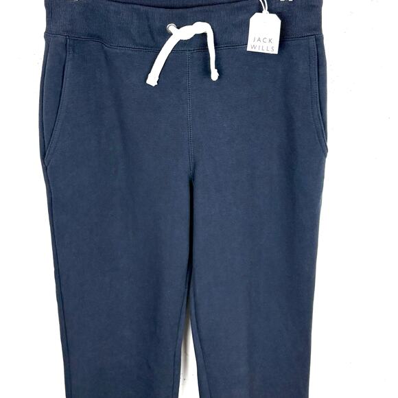 Jack Wills Mens Logo Joggers Navy Blue Fleece Elastic Waist Drawstring Small - Picture 13 of 14